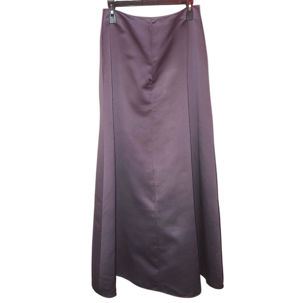 Alexia Designs Evening Skirt Long 10 Maxi Formal Purple Lined Modest Satin - Picture 3 of 3